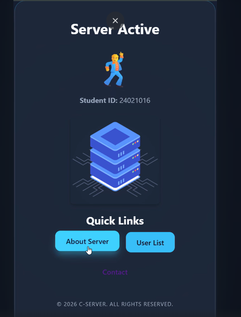 C Server project screenshot